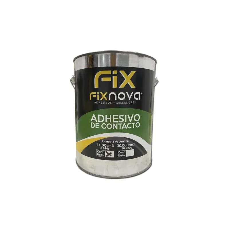 FIXNOVA ADHESIVOS CEMENTO DE CONTACTO FIXNOVA - 1000 CC. (Dcto. 10 x 3 Unds.) · Cód. 0021000/1