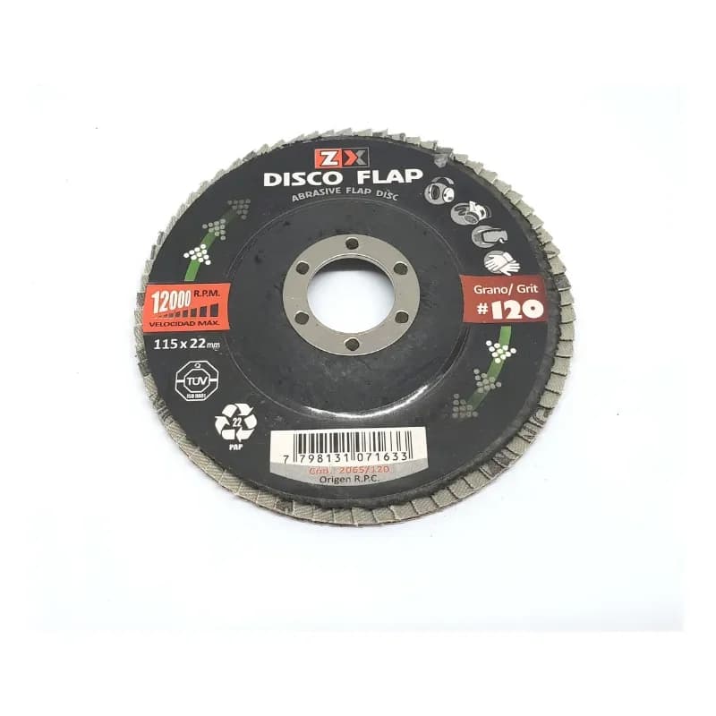 Disco Flap 4,5 Pulgadas 115 mm Zeex · Cód. 002065/xxx