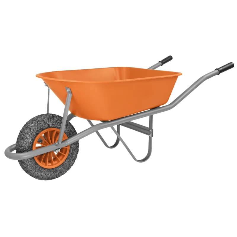 TRAMONTINA MULTI Carretilla Tramontina Multi PVC Naranja con Rueda Maciza 55L · Cód. 0077717/231