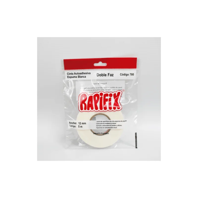 Cinta Doble Faz Rapifix Espuma de Polietileno · Cód. 00780/XXX
