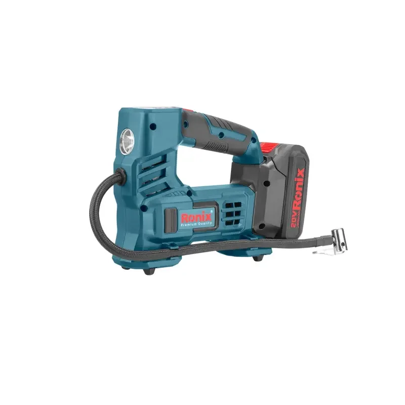 RONIX - Máquinas Inflador Digital Inalámbrico Ronix 20V con Linterna 8605 · Cód. 008605