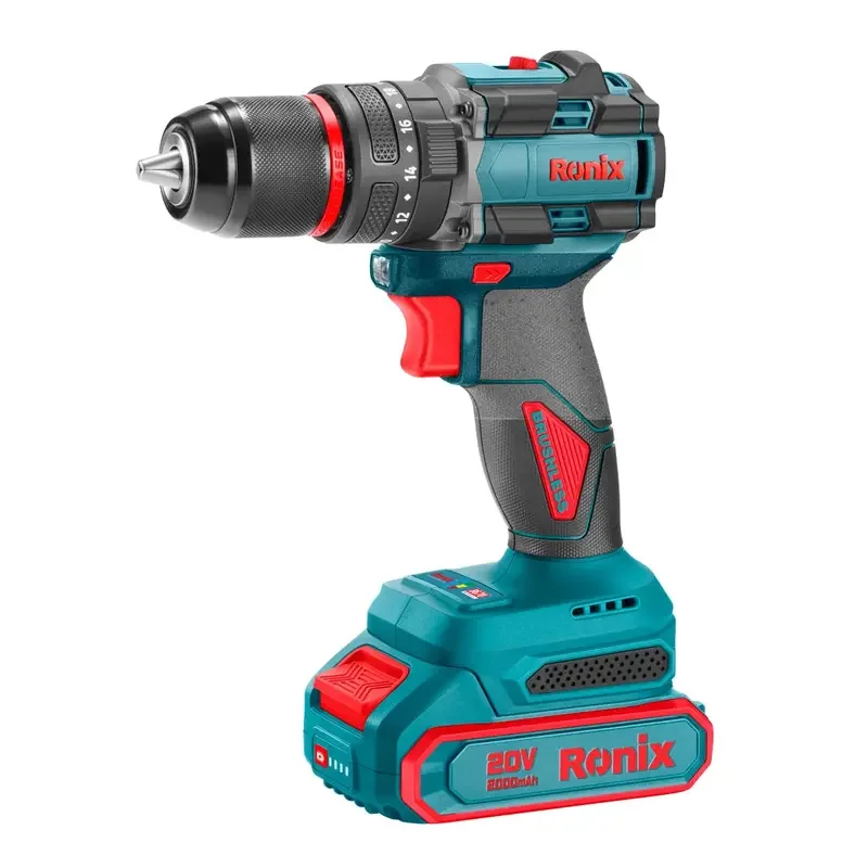 RONIX - Máquinas Taladro Atornillador Percutor Brushless 13mm 20V Ronix 8670 · Cód. 008670