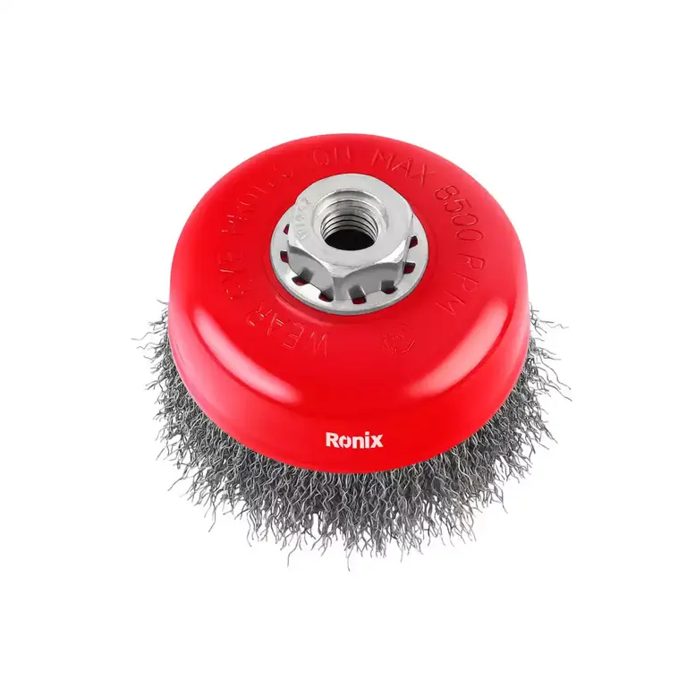 RONIX - Herr. Manuales Cepillo Copa Rizado Ronix 75mm M14 RH-9940 · Cód. 00CRA075