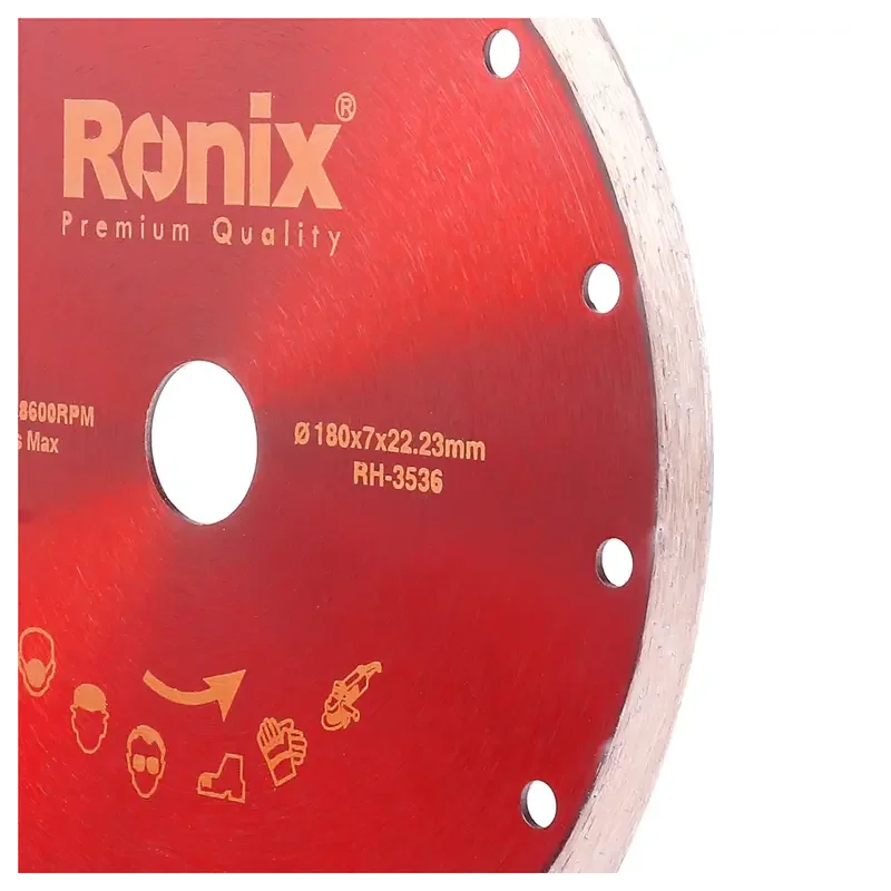 RONIX - Herr. Manuales Disco Diamantado Continuo Ronix RH-3536 180mm · Cód. 00DDC180