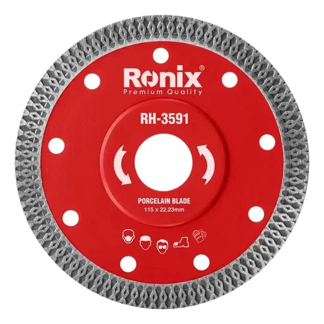 RONIX - Herr. Manuales Disco Diamantado Ronix RH-3591 X-Turbo 115mm para Porcelanato · Cód. 00DDT115