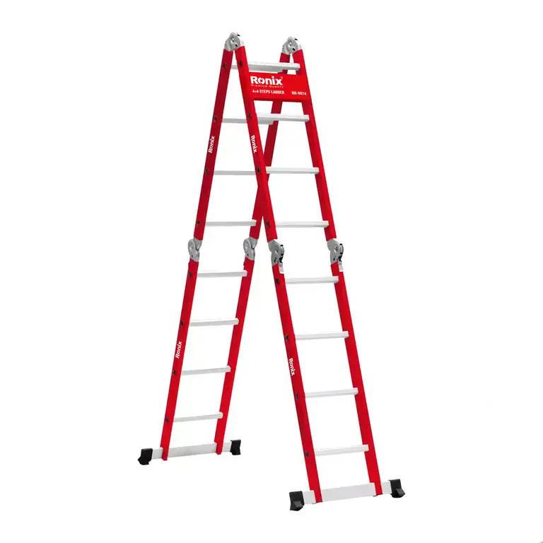 RONIX - Herr. Manuales Escalera Plegable de Aluminio 4x4 Profesional Ronix RH-9974 · Cód. 00EPA4X4