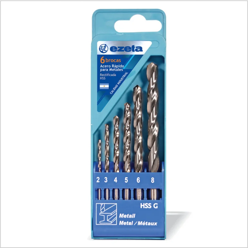 EZETA Set 6 Mechas Acero Rápido Ezeta 2-8mm · Cód. 00EZ6
