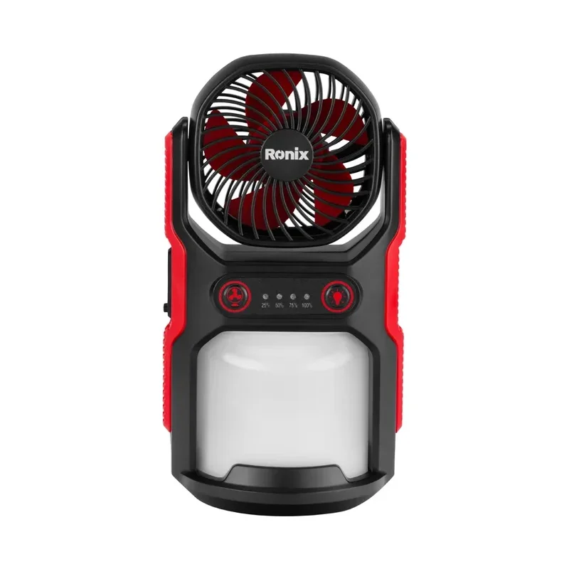 RONIX - Herr. Manuales Farol LED con Ventilador Recargable USB Ronix RH-4210 · Cód. 00FLV001