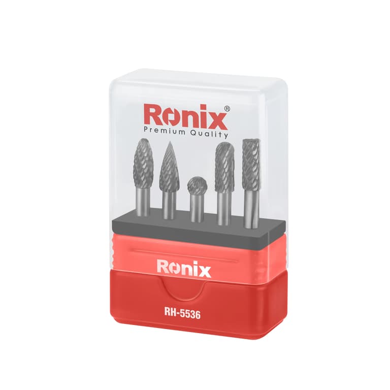 RONIX - Herr. Manuales Juego de Fresas Rotativas Ronix RH-5536 8mm 5 Piezas · Cód. 00JFR005