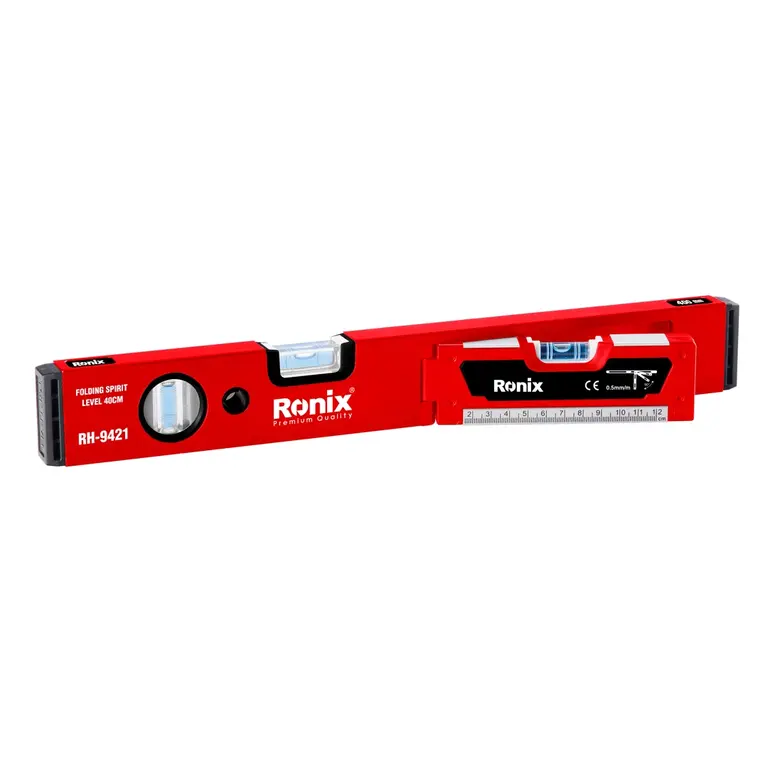 RONIX - Herr. Manuales NIVEL MAGNETICO PLEGABLE DE ALUMINIO PROFESIONAL DE 400MM RONIX RH-9421 · Cód. 00NMP400