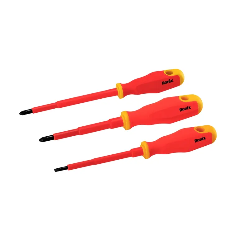 RONIX - Herr. Manuales SET DE DESTORNILLADORES AISLADOS 1000V DE 3 PZ CR-V RONIX RH-2700 · Cód. 00SDA003