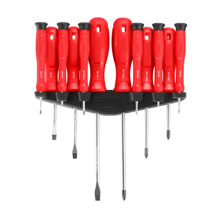 RONIX - Herr. Manuales SET DE DESTORNILLADORES TORX - PLANO - PHILIPS DE 12 PZ RONIX RH-2728 · Cód. 00SDV012