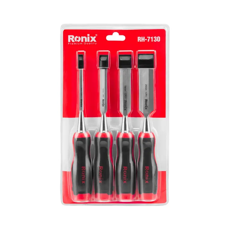 RONIX - Herr. Manuales SET DE FORMONES P/ MADERA DE 4 PZ CR-V RONIX RH-7130 · Cód. 00SFM004