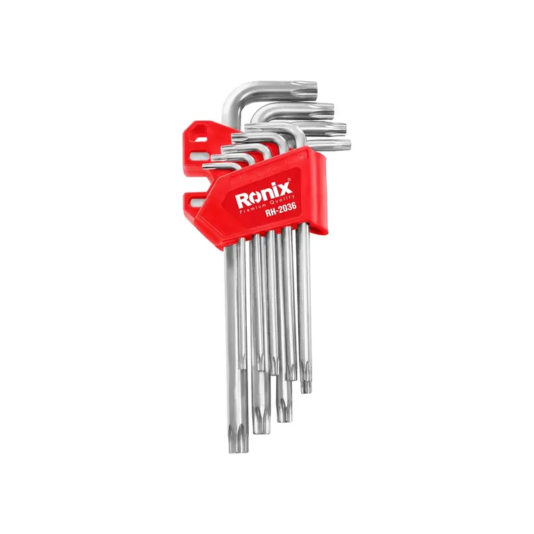 RONIX - Herr. Manuales SET DE LLAVES LARGAS TORX DE 9 PZ MAGNETICO CR-V RONIX RH-2036 · Cód. 00SLT009