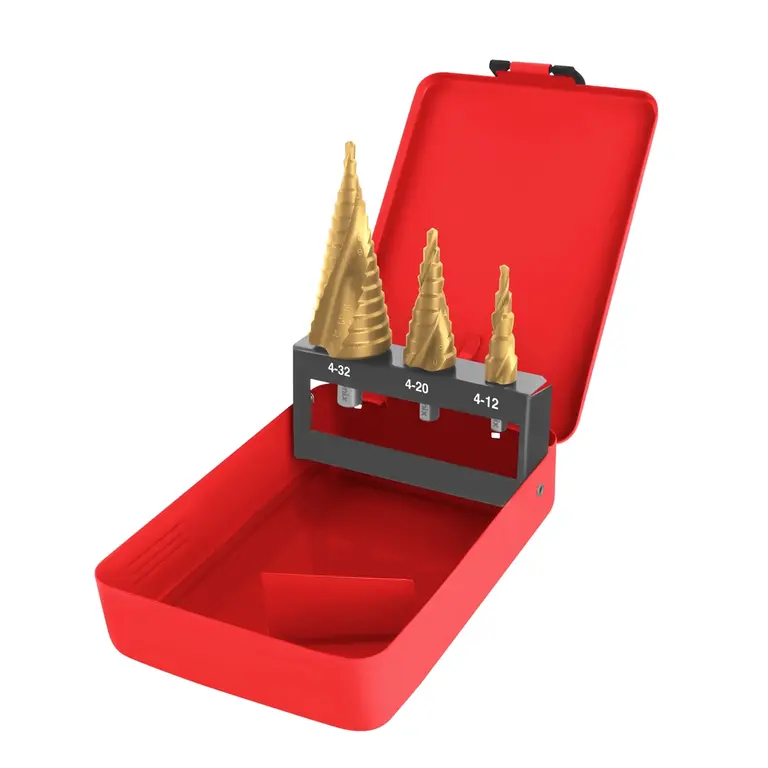 RONIX - Herr. Manuales SET DE MECHAS ESCALONADAS HSS C/ BAÑO DE TITANIO DE 3 PZ RONIX RH-5903 · Cód. 00SME003