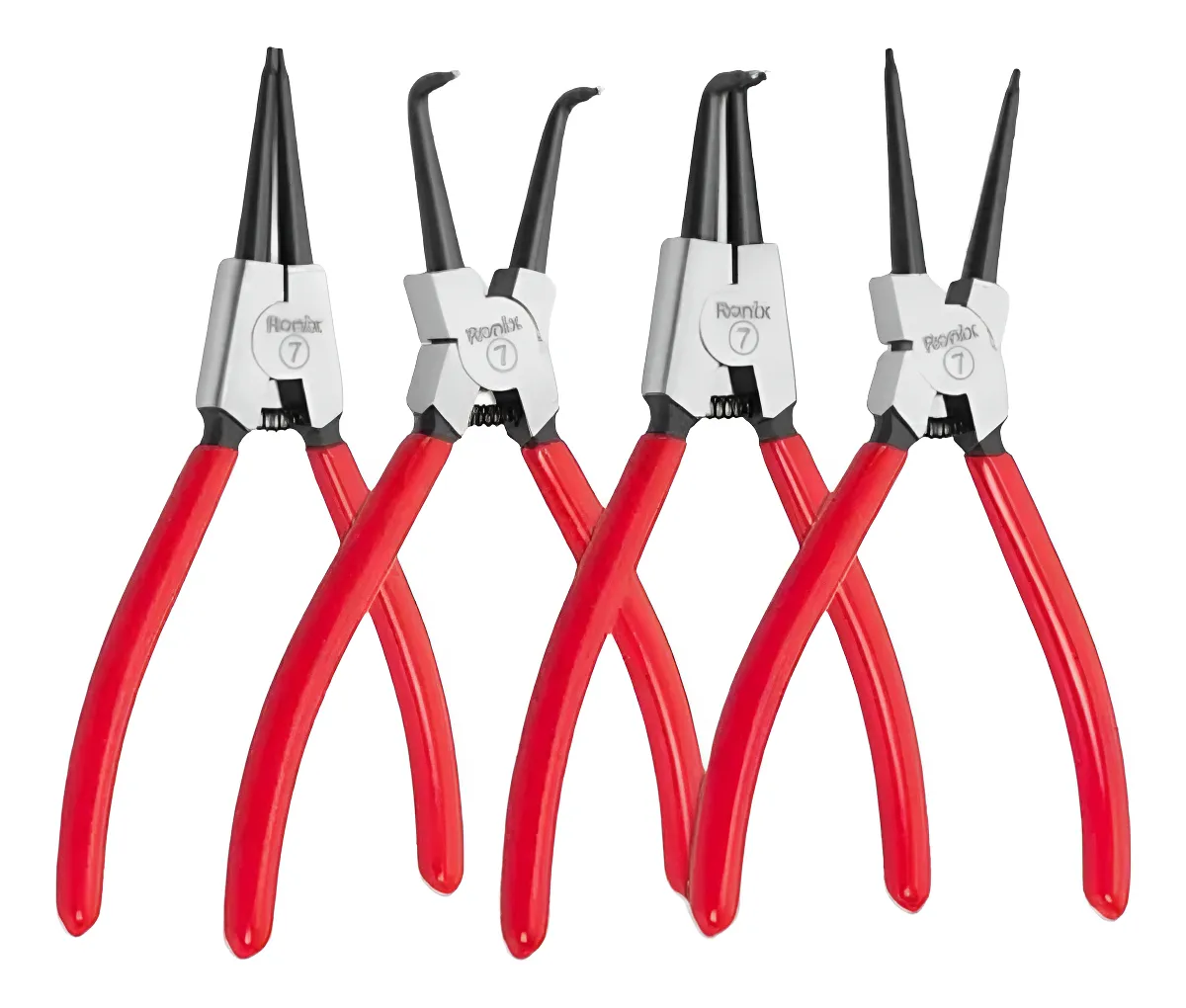RONIX - Herr. Manuales SET DE 4 PINZAS SEEGER CR-V RONIX RH-1700 · Cód. 00SPS004