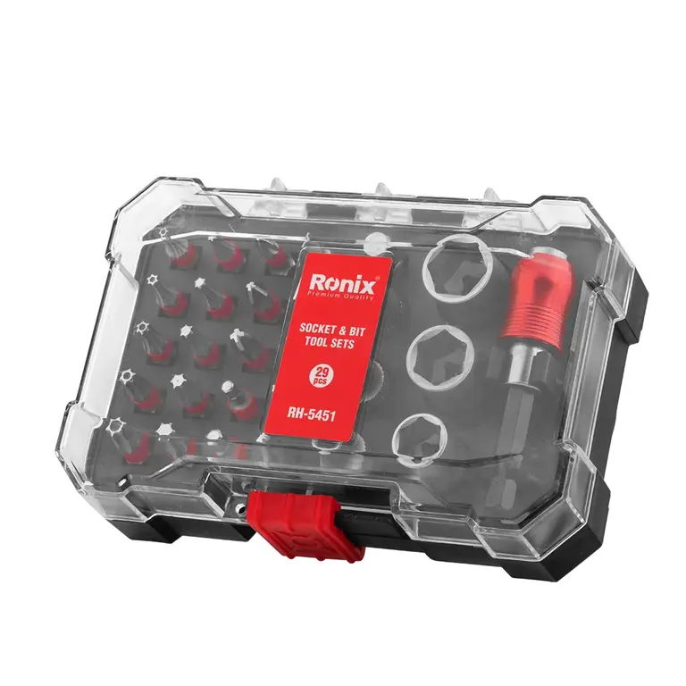 RONIX - Herr. Manuales SET DE PUNTAS Y TUBOS de 1/4 DE 25 PZ RONIX RH-5451 · Cód. 00SPT025