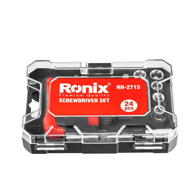 RONIX - Herr. Manuales SET DE TUBOS DE 1/4" Y PUNTAS DE 27 PZ CR-V RONIX RH-2715 · Cód. 00STP027