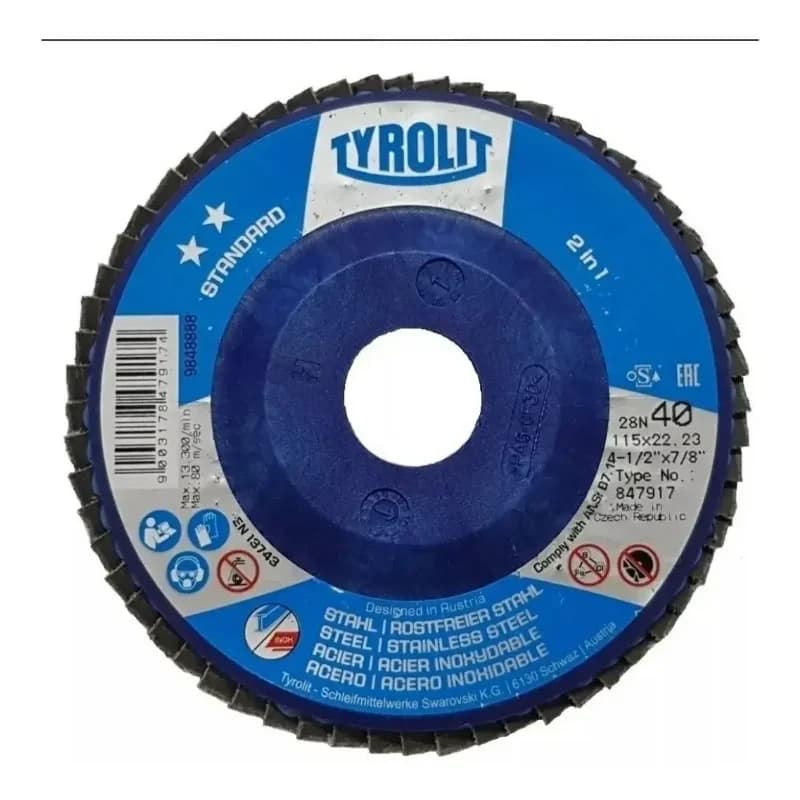 Disco Flap Plano Fibra Zirconio · Cód. 00TFZXXX